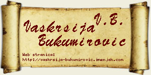 Vaskrsija Bukumirović vizit kartica